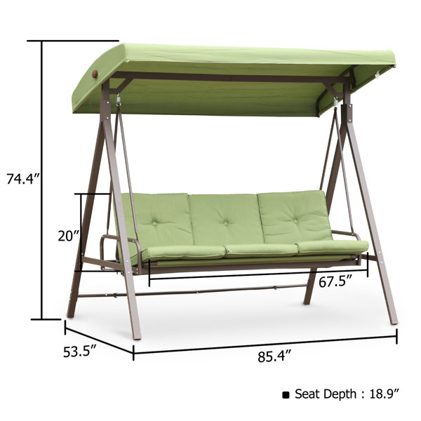 Three seater swing discount seats outdoor furniture